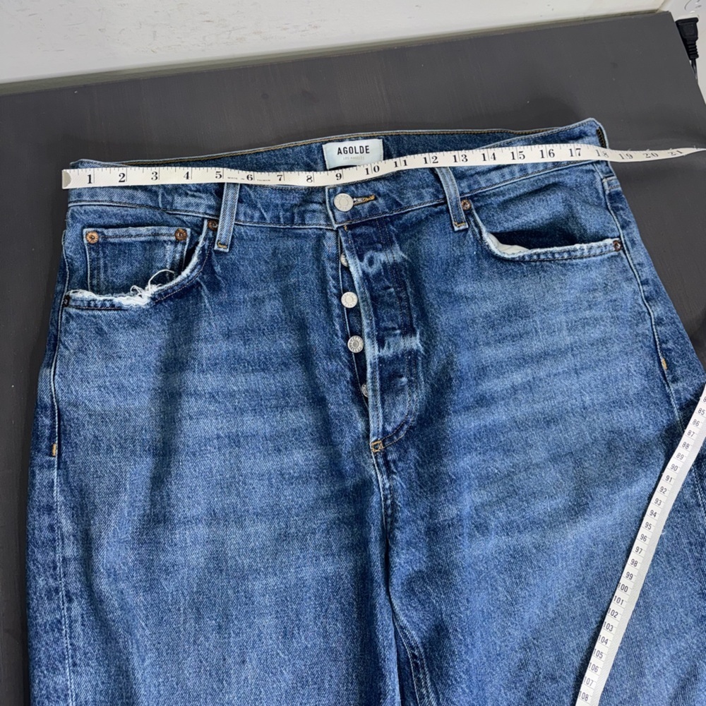 Agolde Riley Long Buttonfly Jeans - Picture 8 of 9